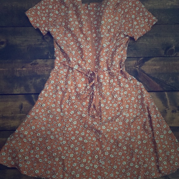 Orange floral dress - Picture 2 of 3